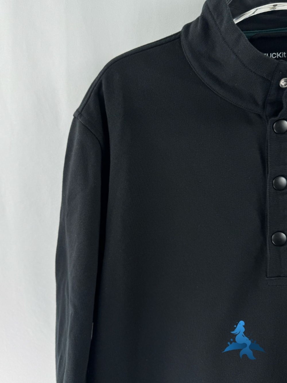 1306 - UNTUCKit - Parkson Snap Fleece Pullover - Mock Neck - XXL - Black - Picture 2 of 14